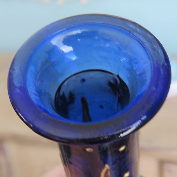 Cobalt Blue Decorative Hand Painted Bottle Set (2)...225 - Picture 7 of 8